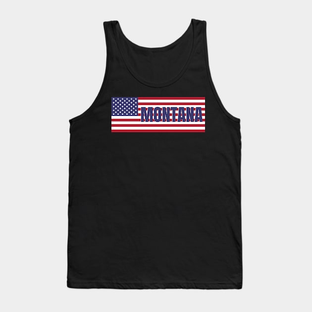 Montana State in American Flag Tank Top by aybe7elf